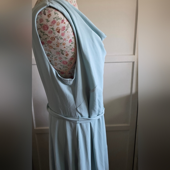 NWT ROZ & ALI dressbarn Light Blue Maxi Dress SIZE 16 - Picture 4 of 10